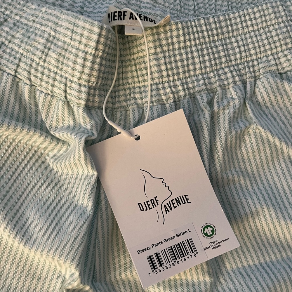 Djerf Ave - Breezy Pants Green Stripe size L